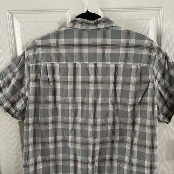 DKOTA Grizzly Button Snap Green Plaid Short Sleeve Shirt, Sz Large - Picture 16 of 16